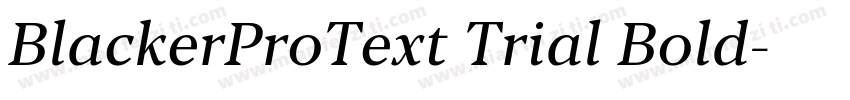 BlackerProText Trial Bold字体转换